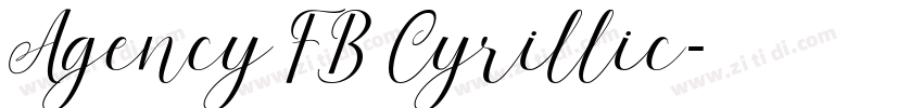 Agency FB Cyrillic字体转换